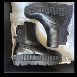 Black Platform Ankle Boots